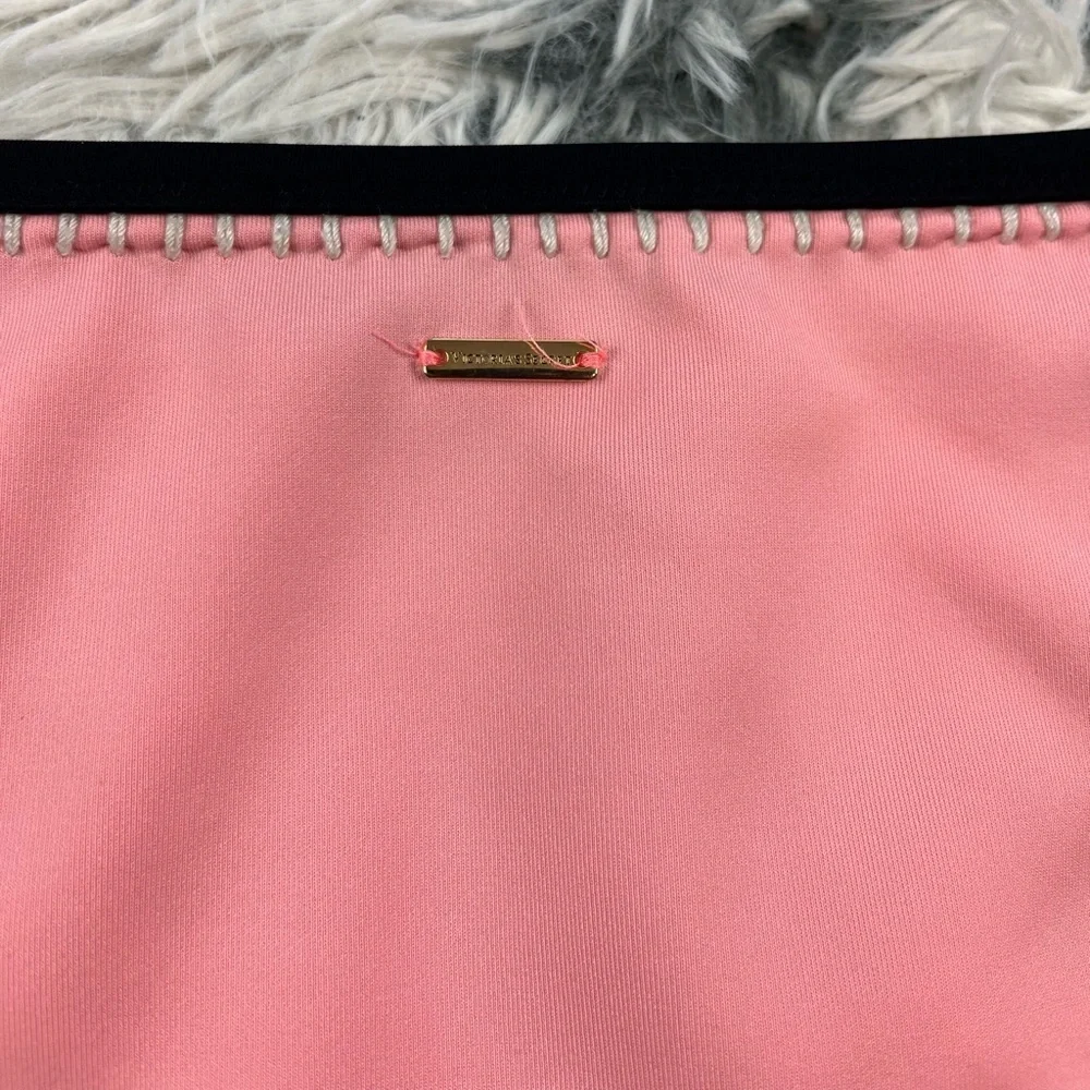 Victoria’s Secret Women’s Cheeky Bikini Bottom Peach Crochet Sides XL